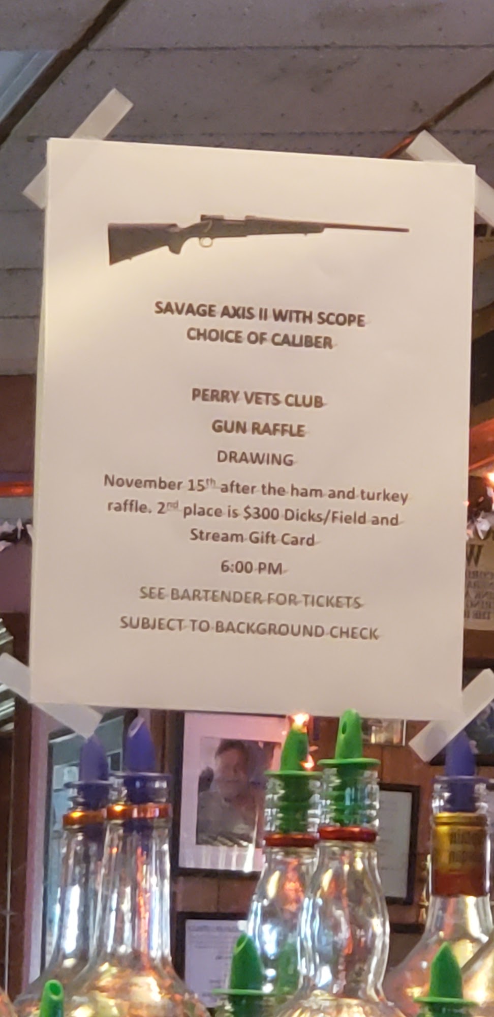 Perry Vets Club Menu