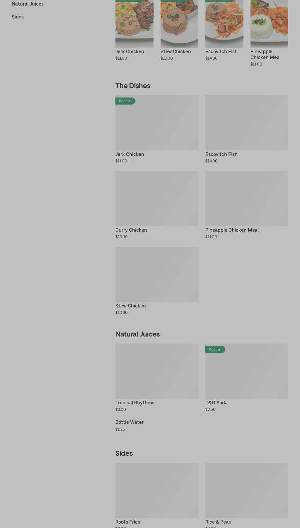 Friends Paradise Restaurant Menu