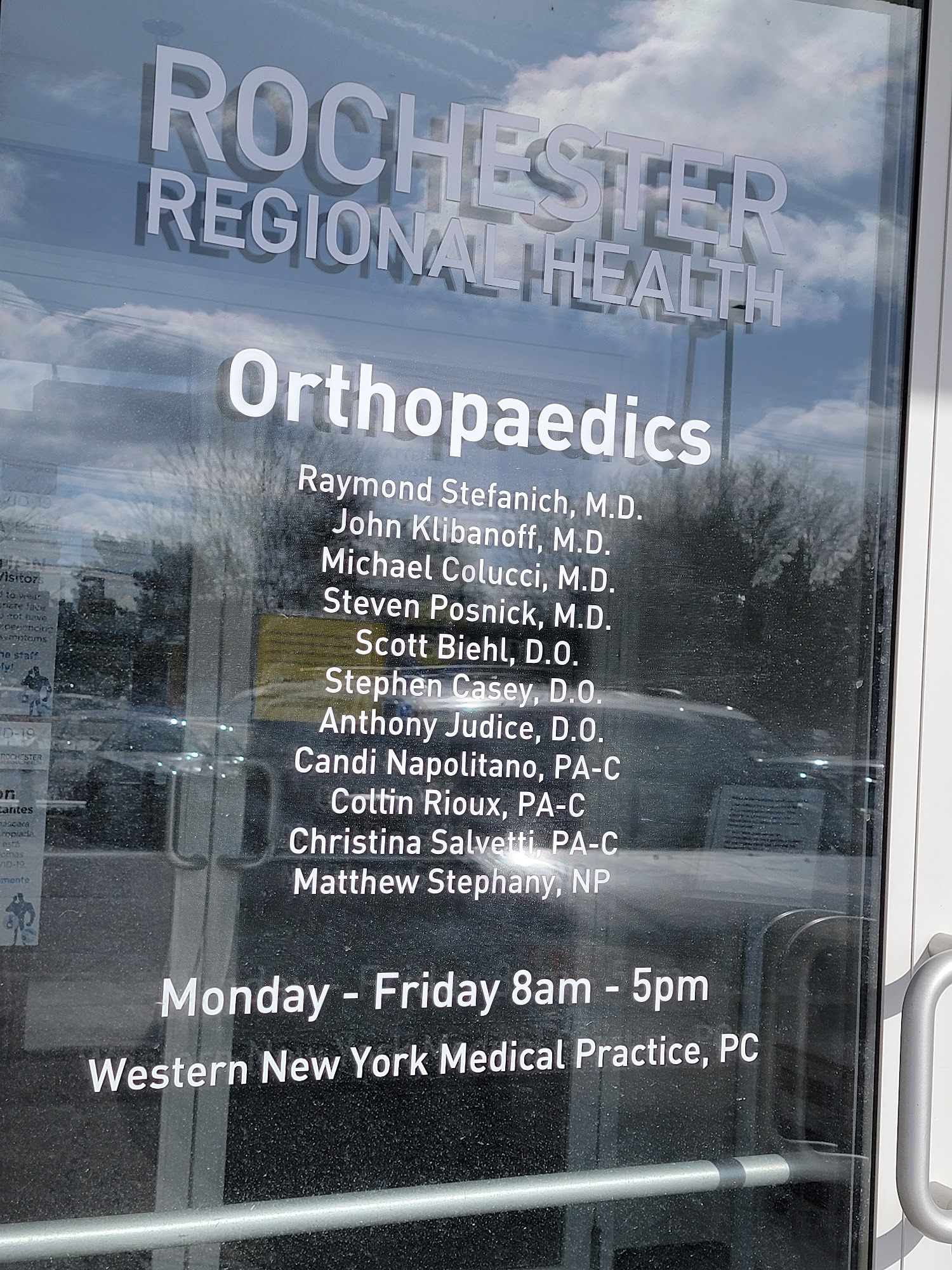 ORTHOPAEDIC ASSOCIATES OF ROCHESTER - RIDGEWAY - Rochester NY - Hours ...