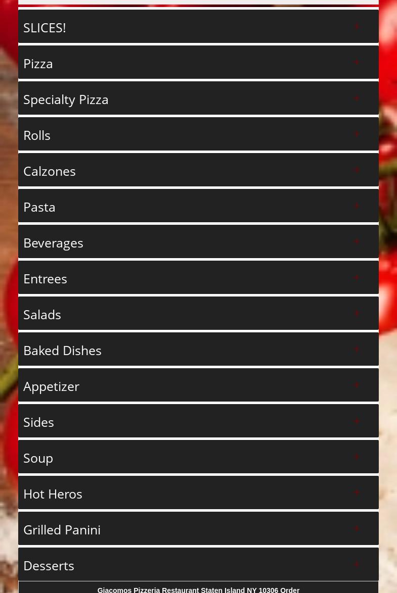 Villa Monte New Dorp Lane Menu