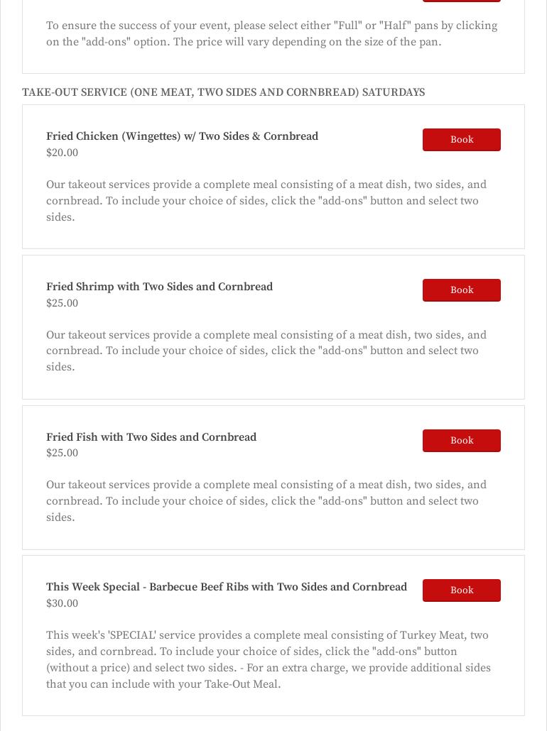 Dee'Licious Soul Food Menu