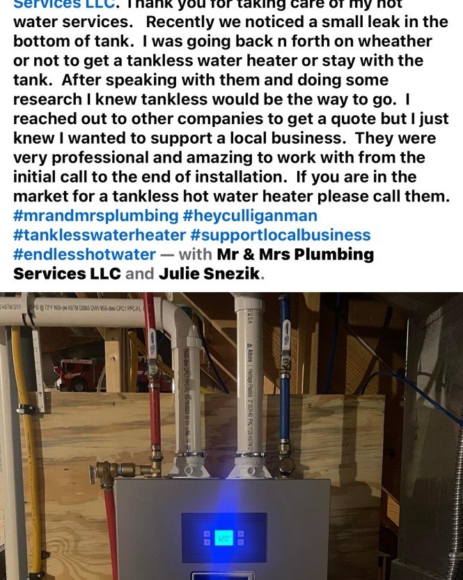 Mr. and Mrs. Plumbing Services, LLC 13827 Messmore Rd, Ashville Ohio 43103