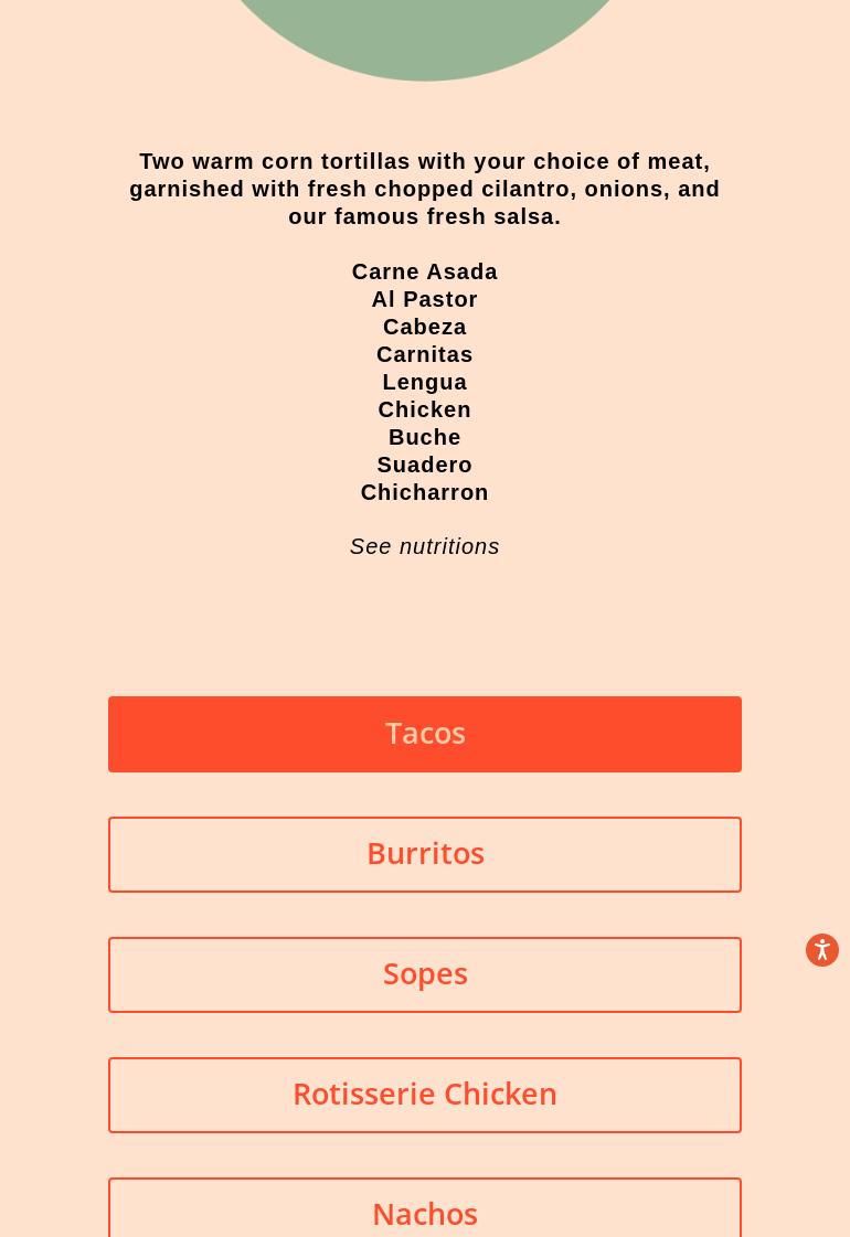 King taco Menu
