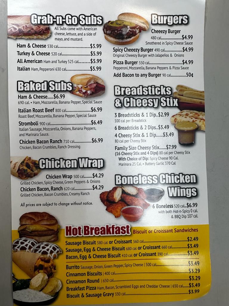Noble Romans Pizza Menu