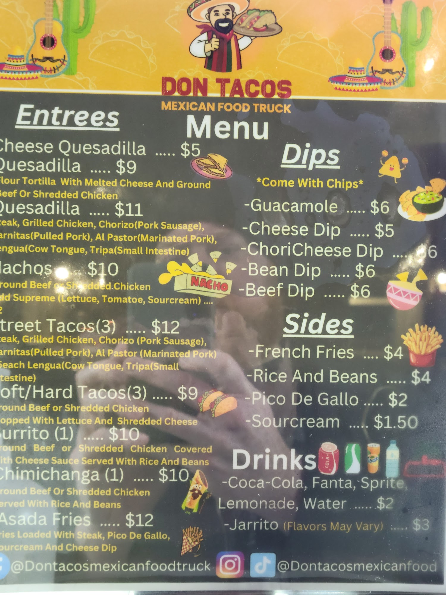 Don Tacos Mexican Food Truck Menu