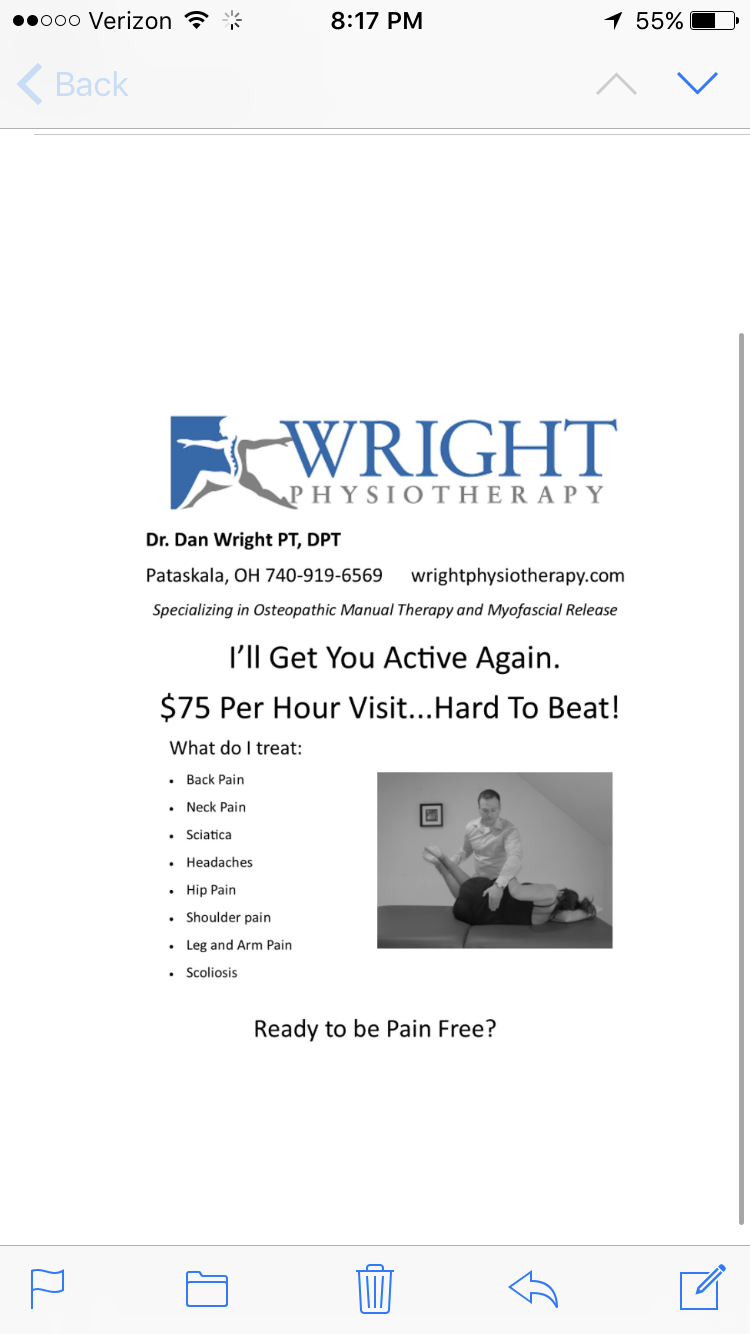 Wright Physiotherapy 24 Front St, Pataskala Ohio 43062