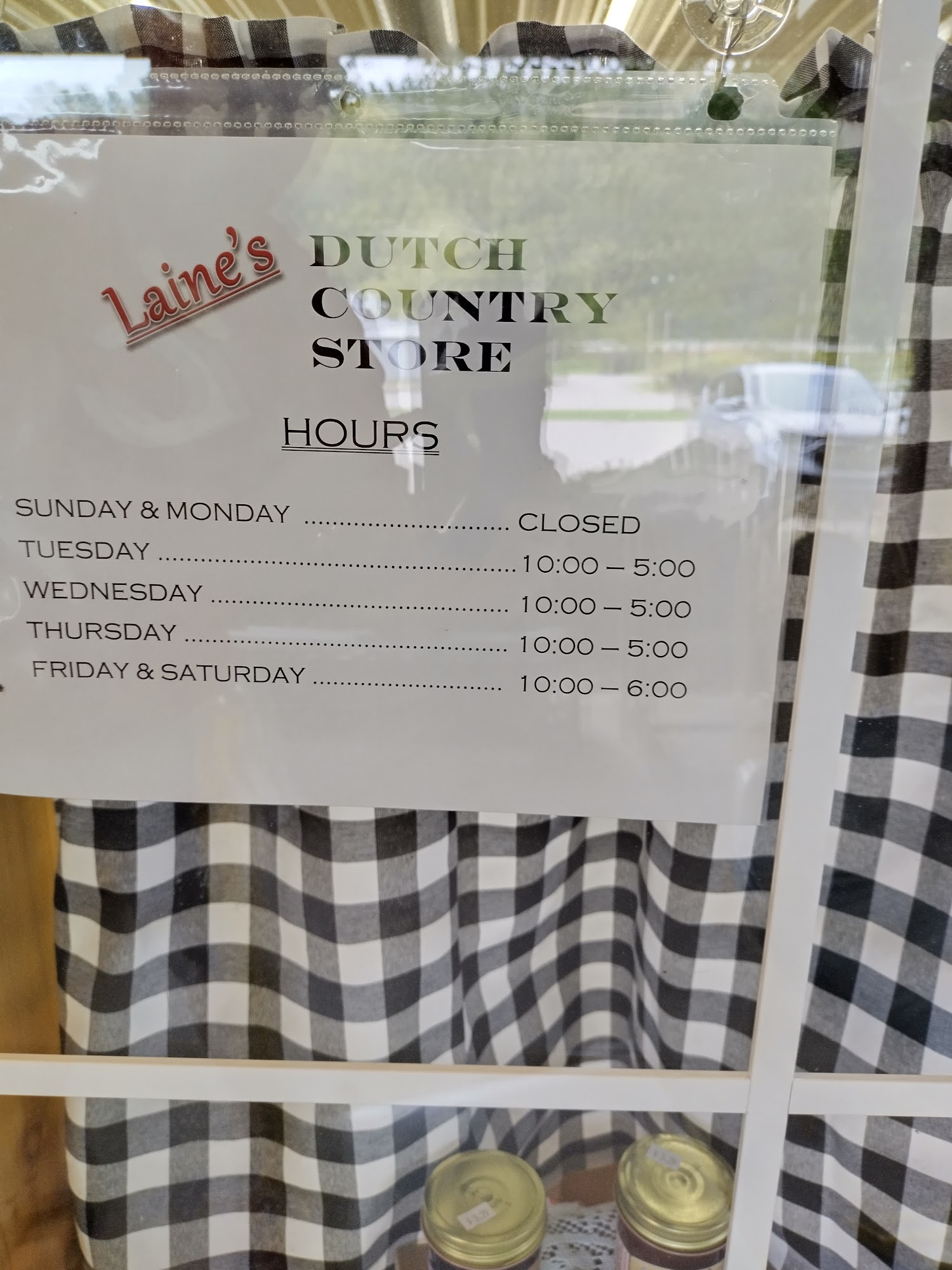 Laine's Dutch Country Store Menu