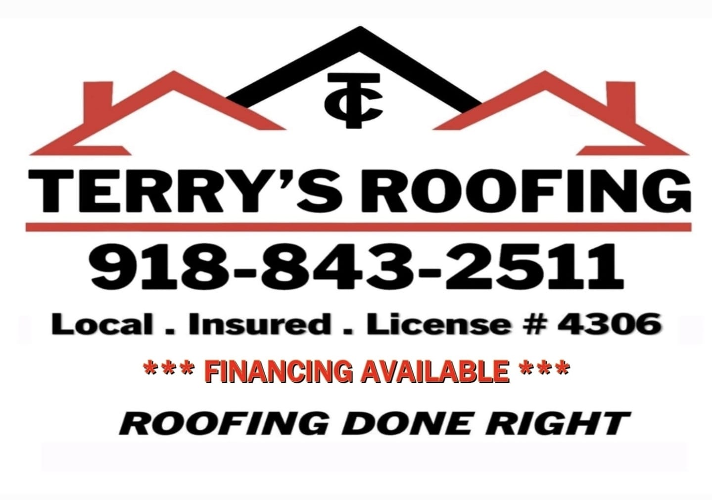 Terry's Roofing, LLC 503 W Gentry Ave, Checotah Oklahoma 74426