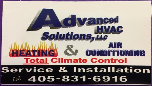 Advanced HVAC Solutions 106951 S, Kermit Rd, McLoud Oklahoma 74851