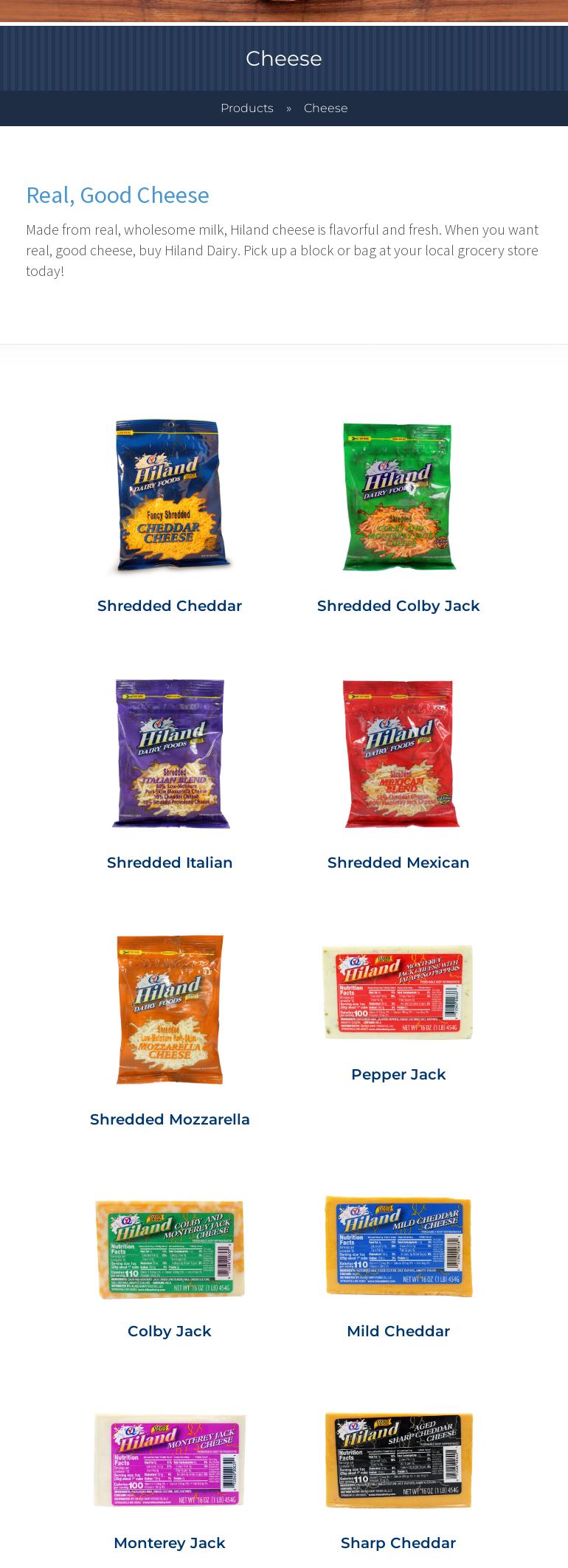 Hiland Dairy Foods Co Menu