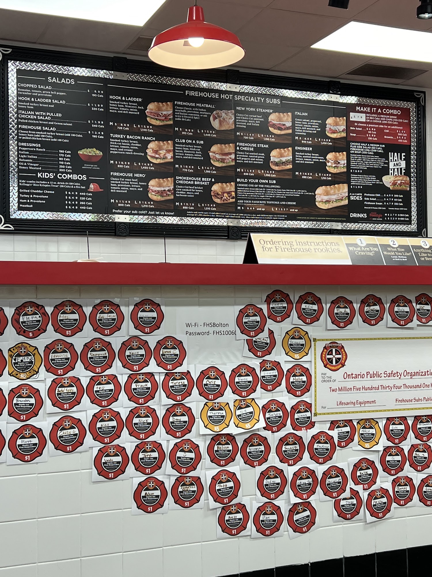 Firehouse Subs Menu