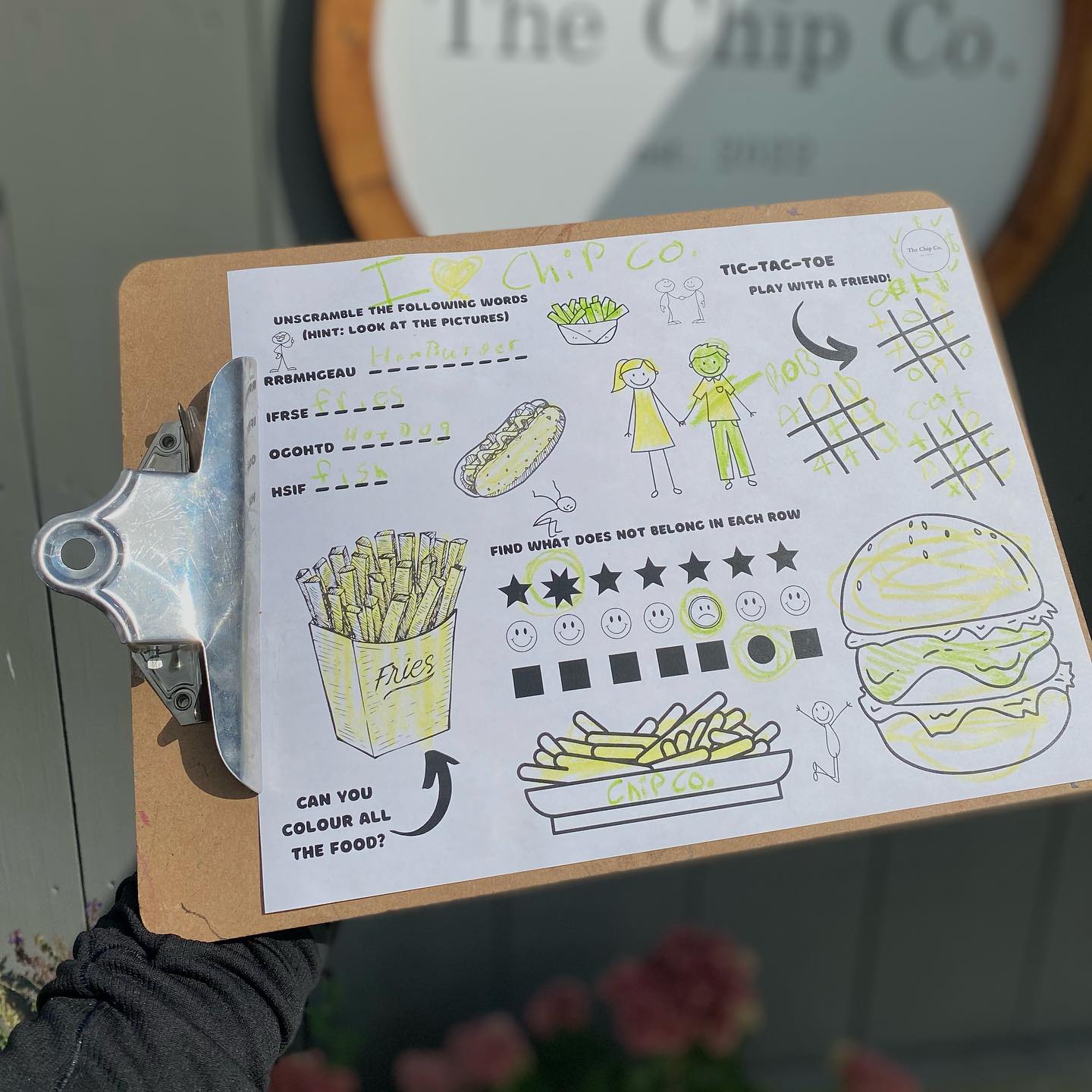 The Chip Co. Menu