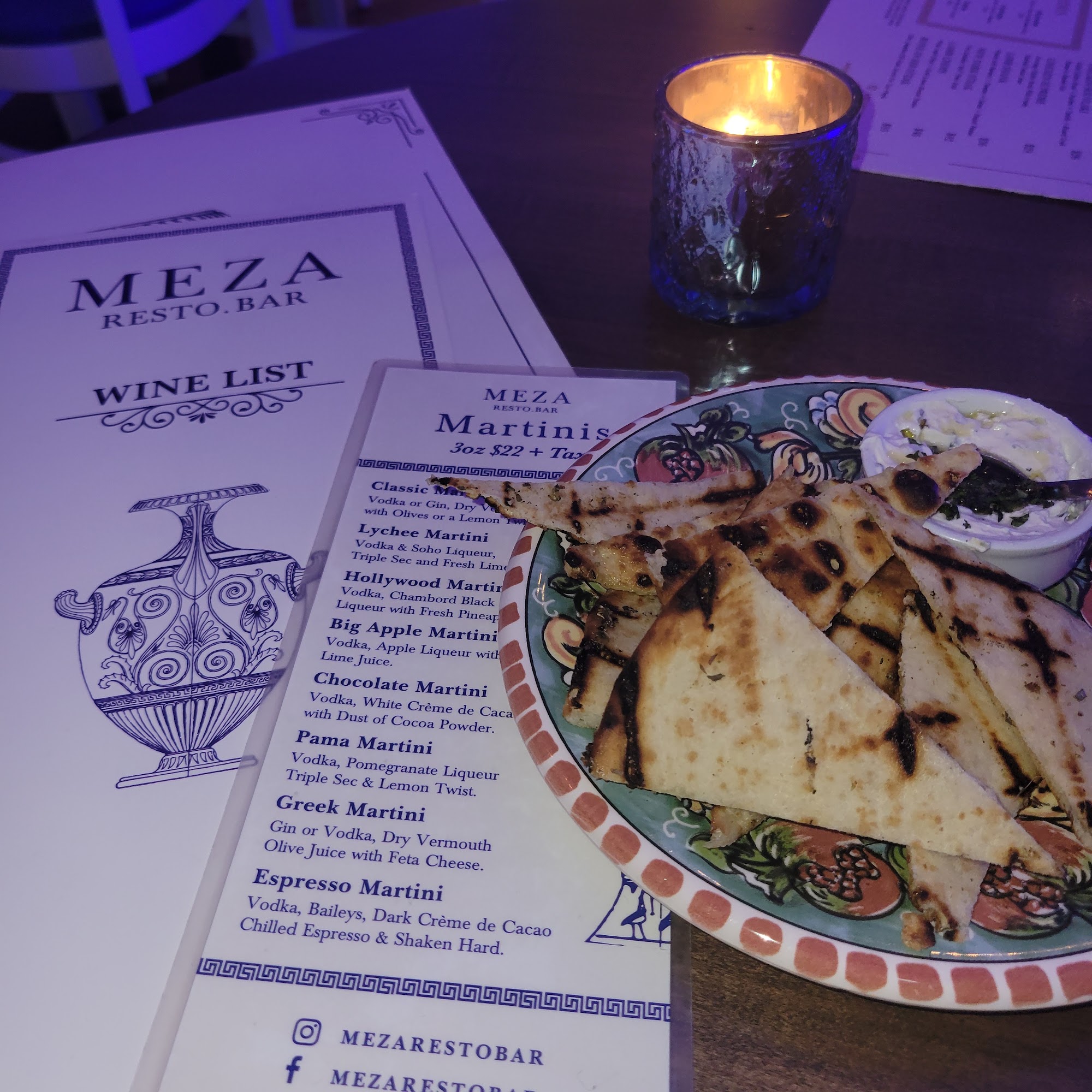 Meza Resto Bar Menu