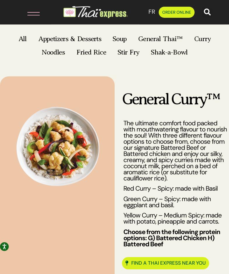 Thai Express Riocentre Kanata Menu