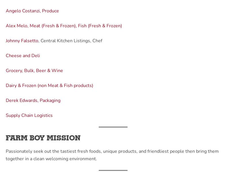 Farm Boy Menu