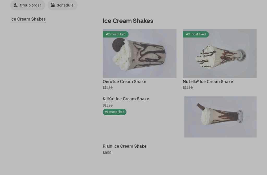 Kingston Dessert Spot Menu