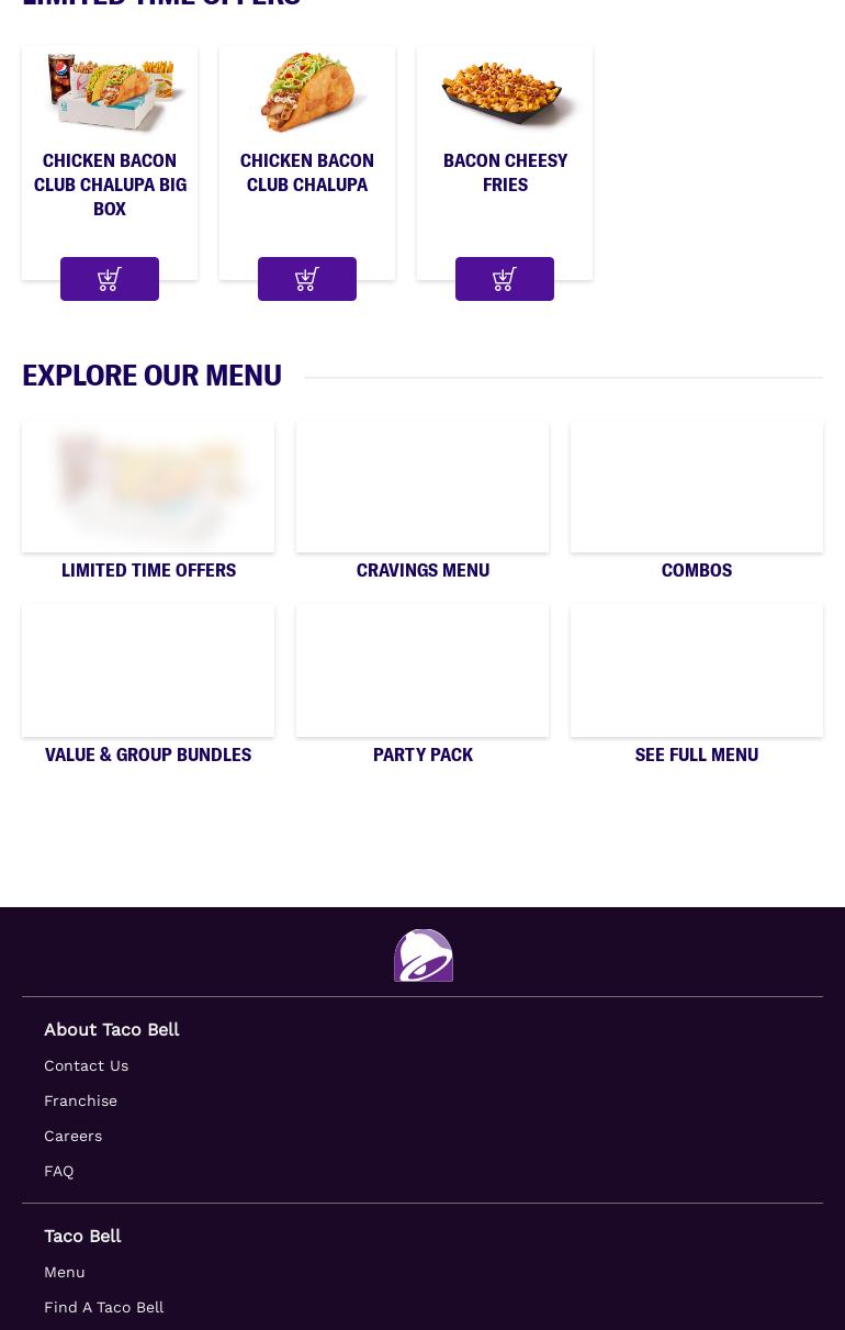 Taco Bell Menu