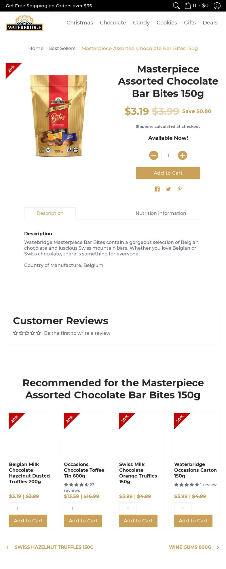 Waterbridge Factory Outlet Menu