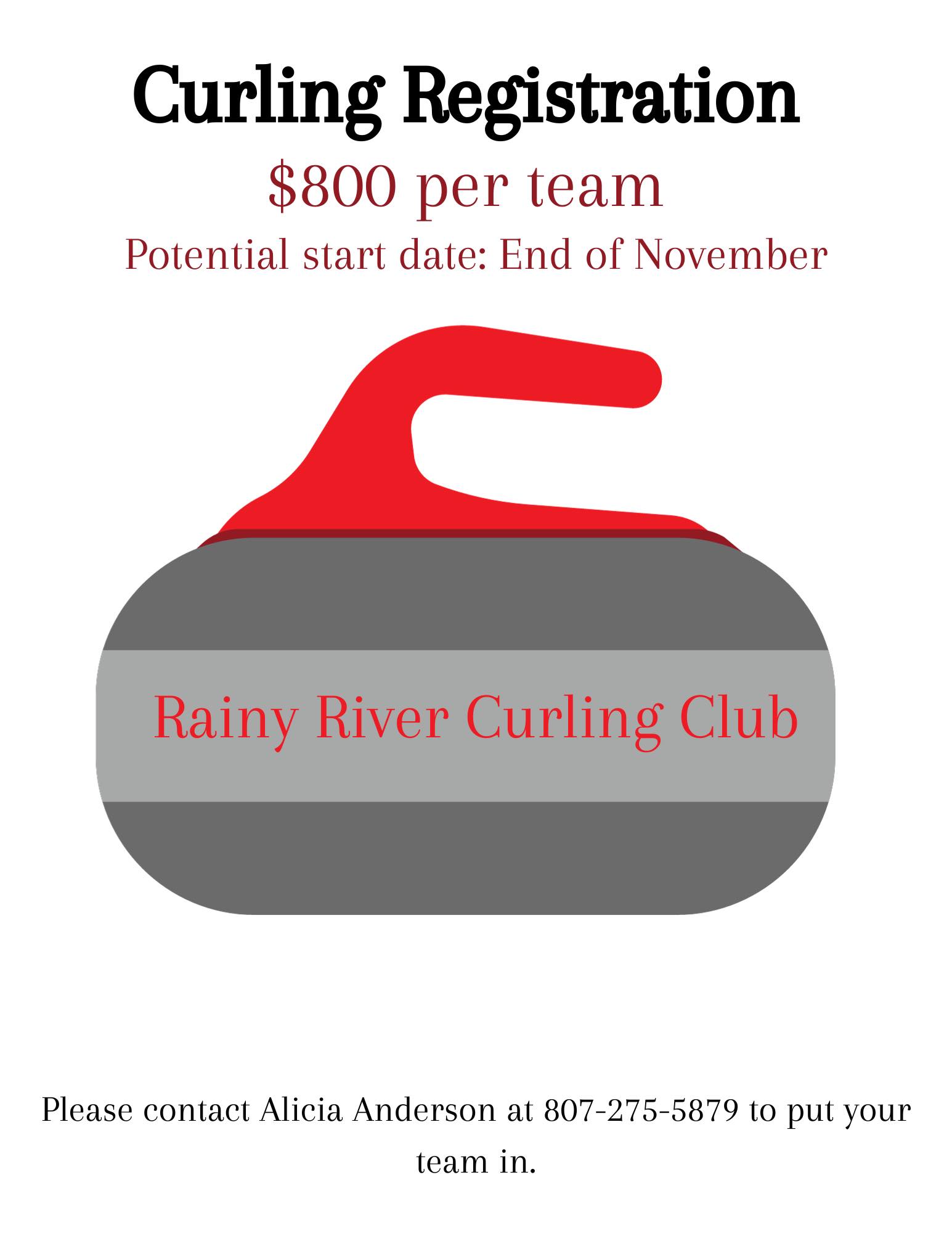 Rainy River Curling Club 319 Government, Rainy River Ontario P0W 1L0