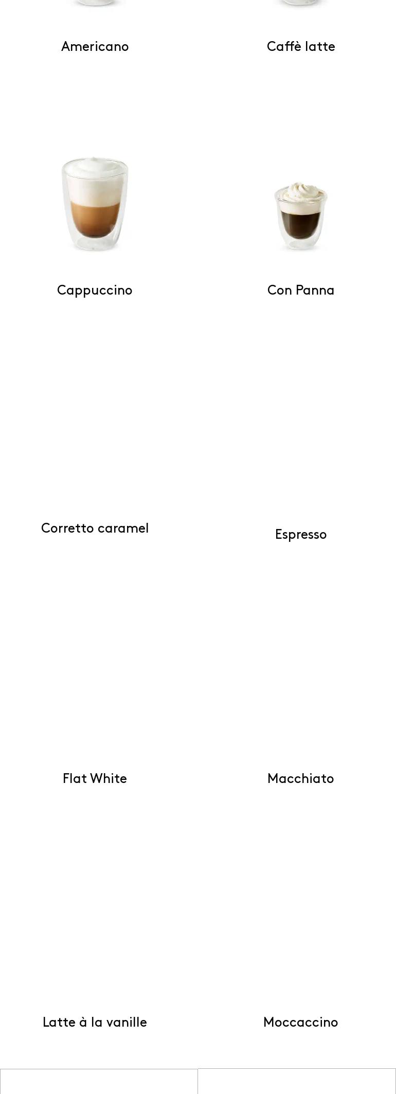 Second Cup Café Menu