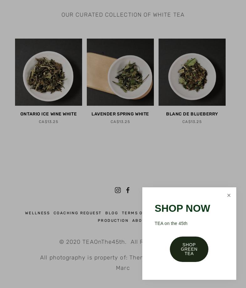 TEA on the 45th Menu