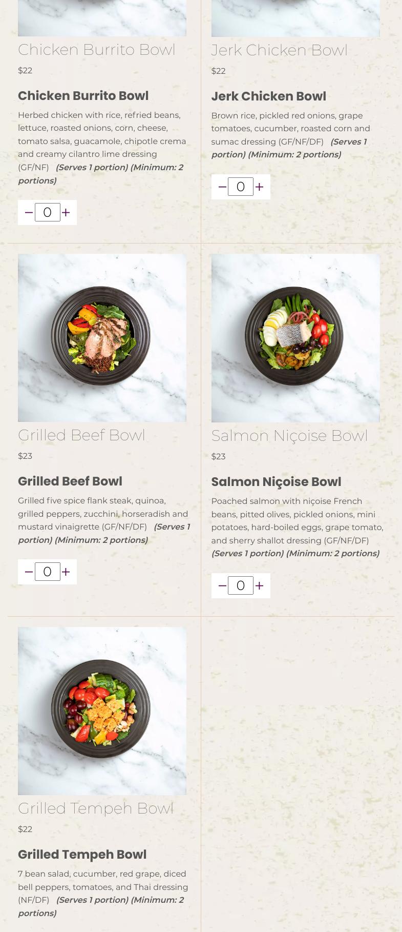 McEwan Catering Menu