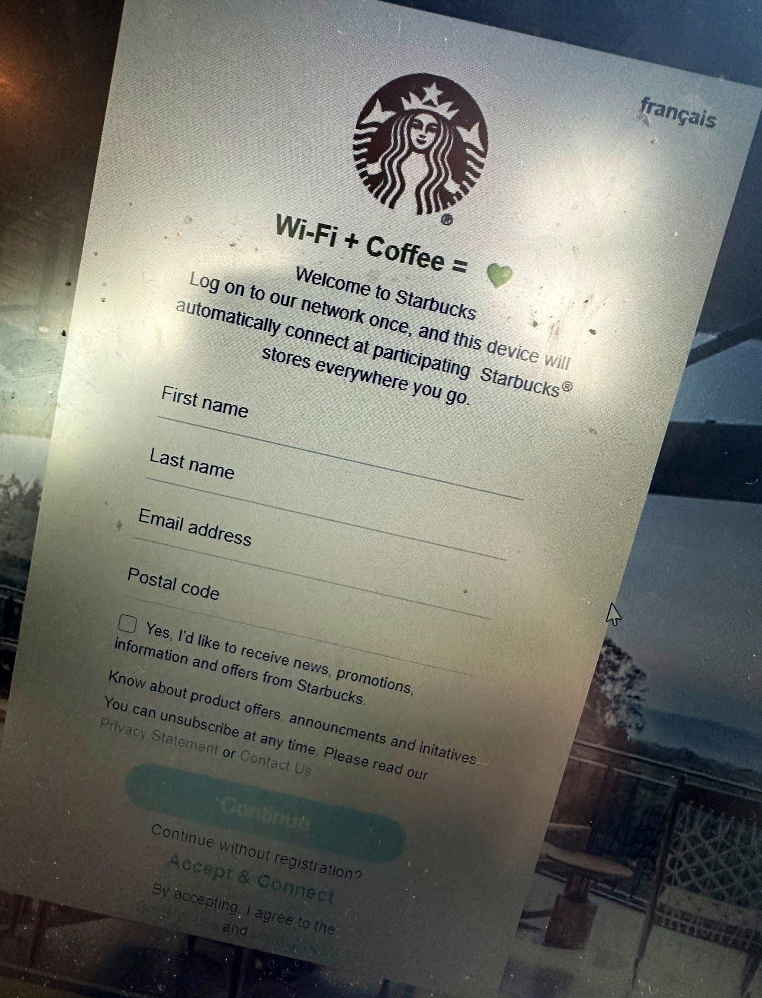 Starbucks Menu