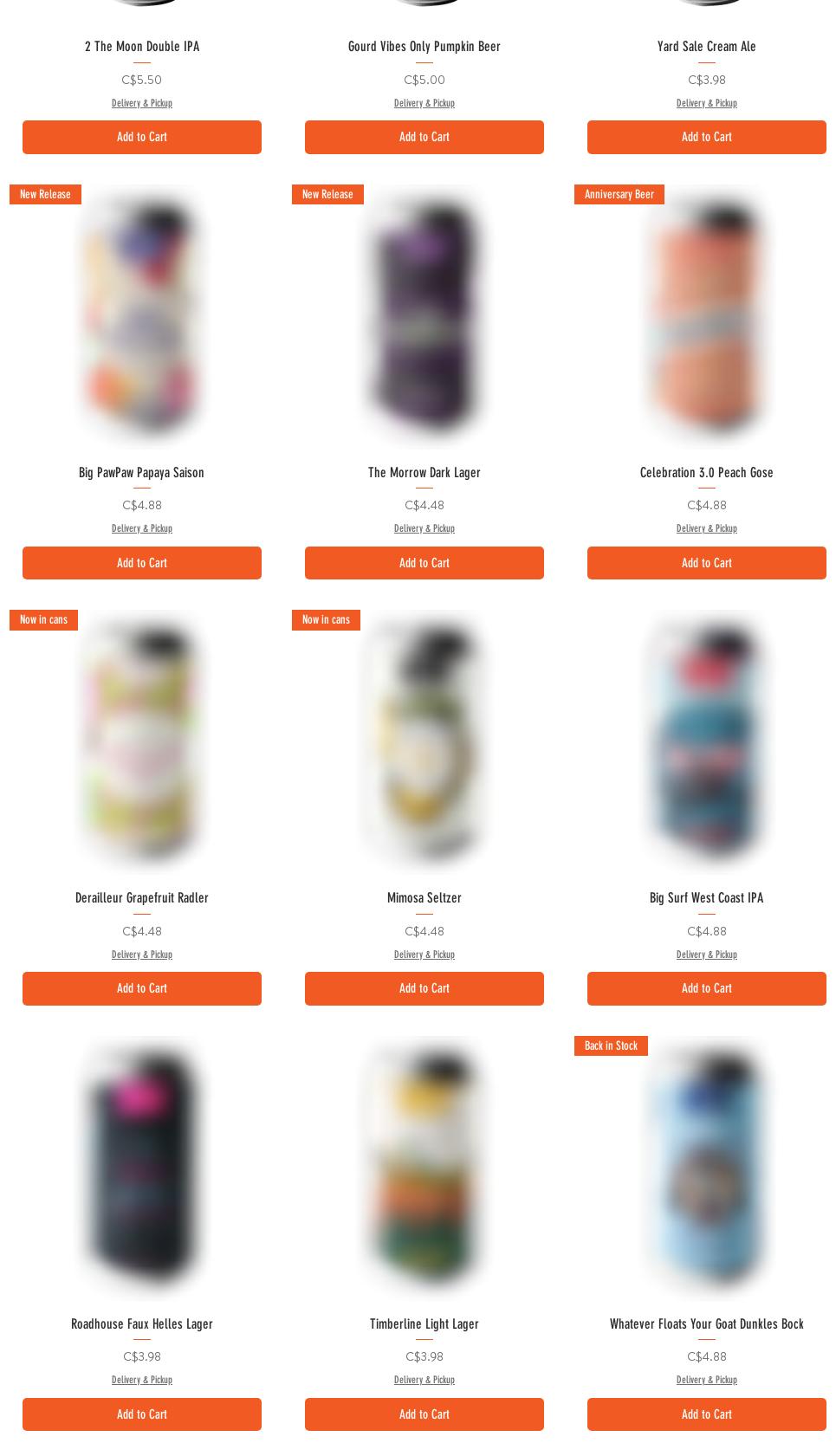 Wishbone Brewing Company Menu