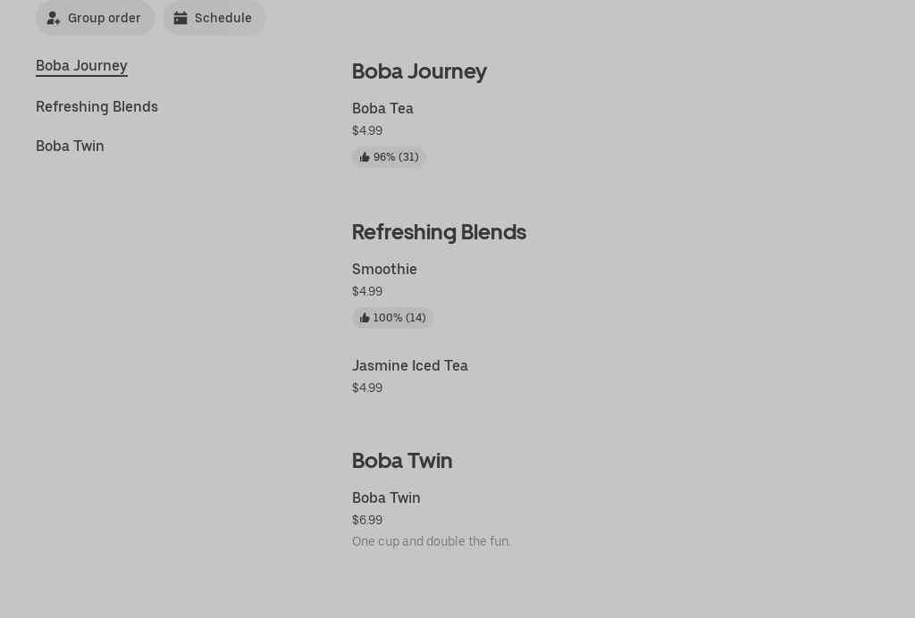 Boba Tea Crew Menu