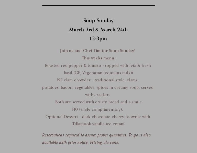 MonksGate Vineyard Menu