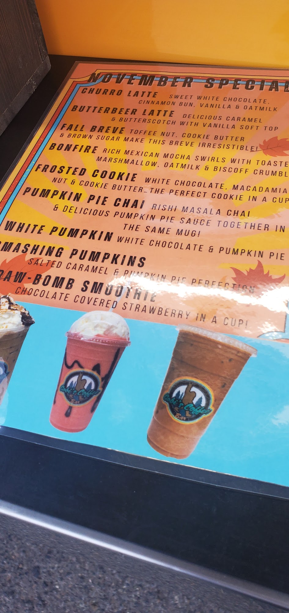 Gobi'S Coffee Bar Menu