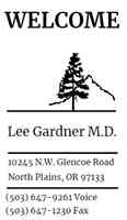 Dr. m. Lee Gardner , North Plains Medical Clinic