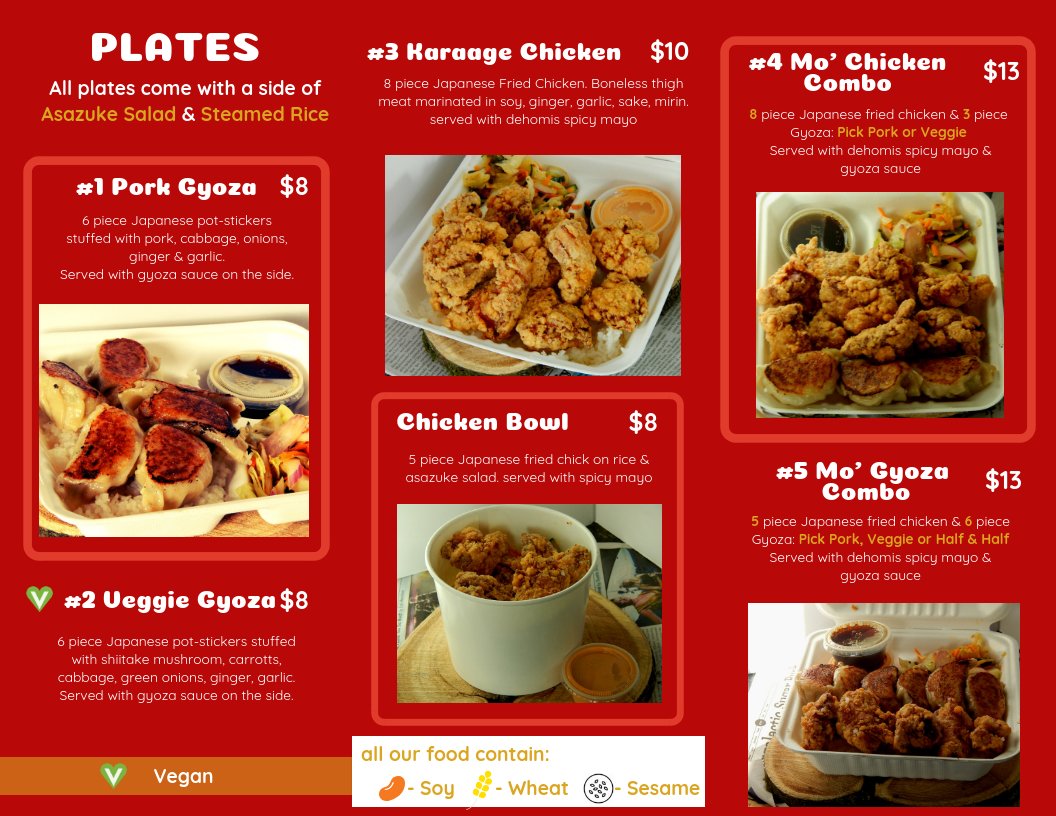 Cherdchai Karnbanjong Menu