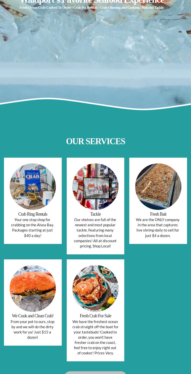 ShrimpDaddy's Bait & Tackle Shack Menu