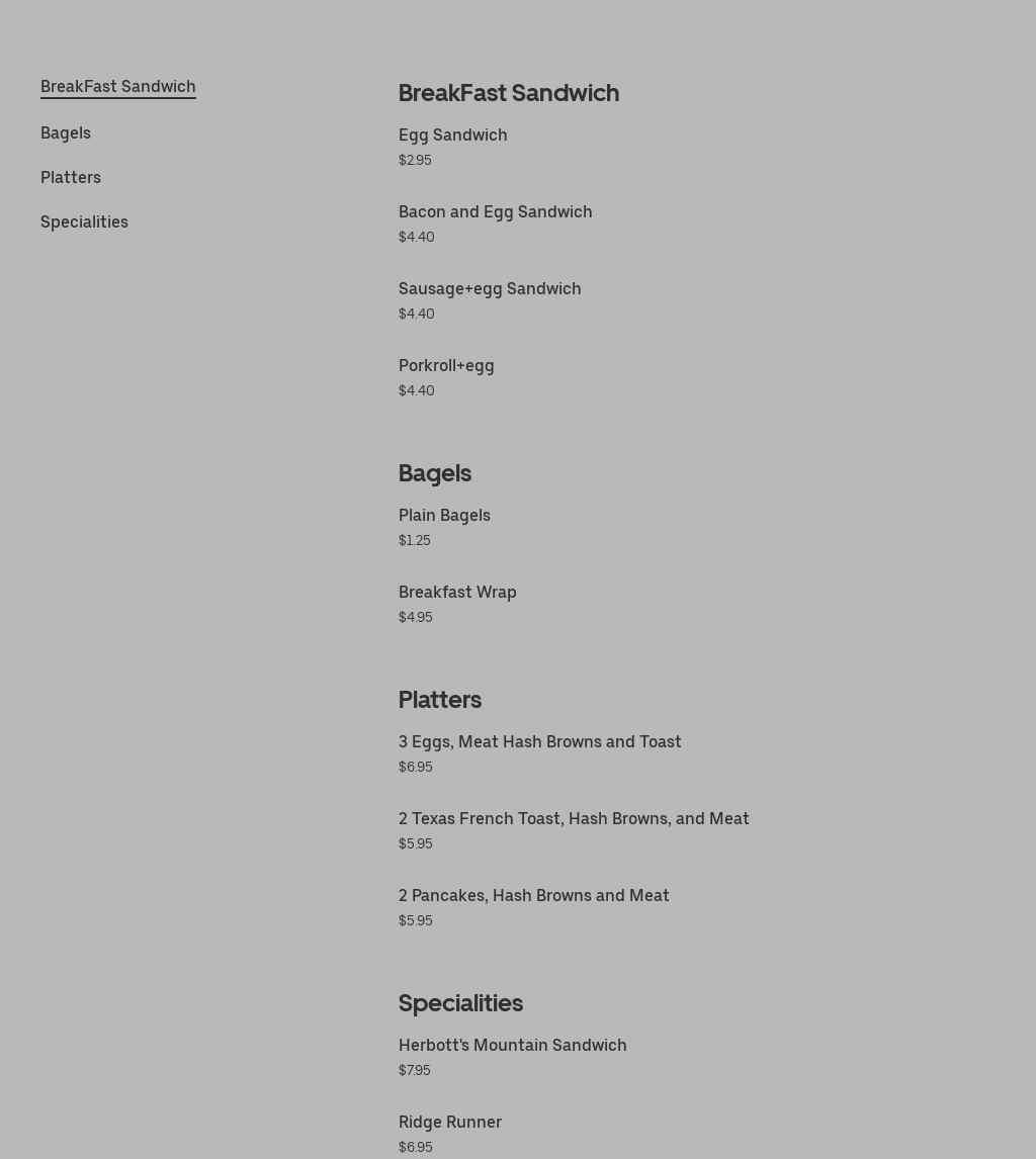 Wings and gass Menu