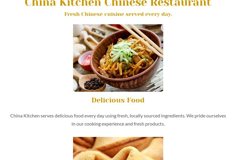 China Kitchen Menu