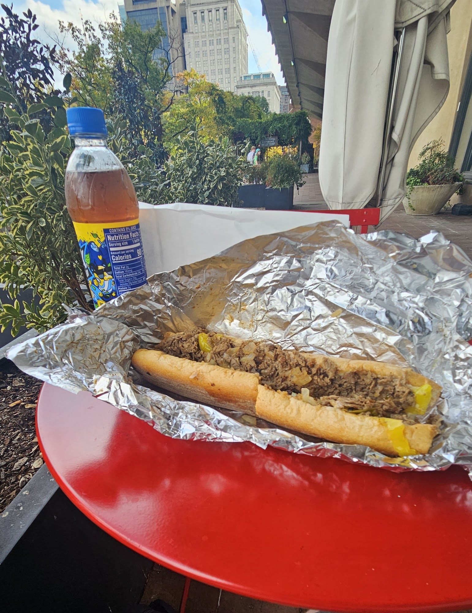 Philly Cheese steak & water ice