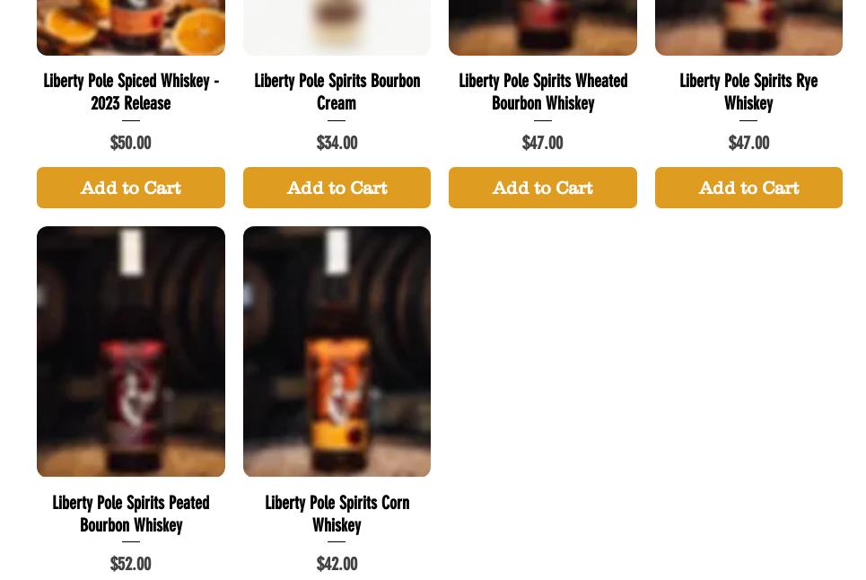 Liberty Pole Spirits Menu