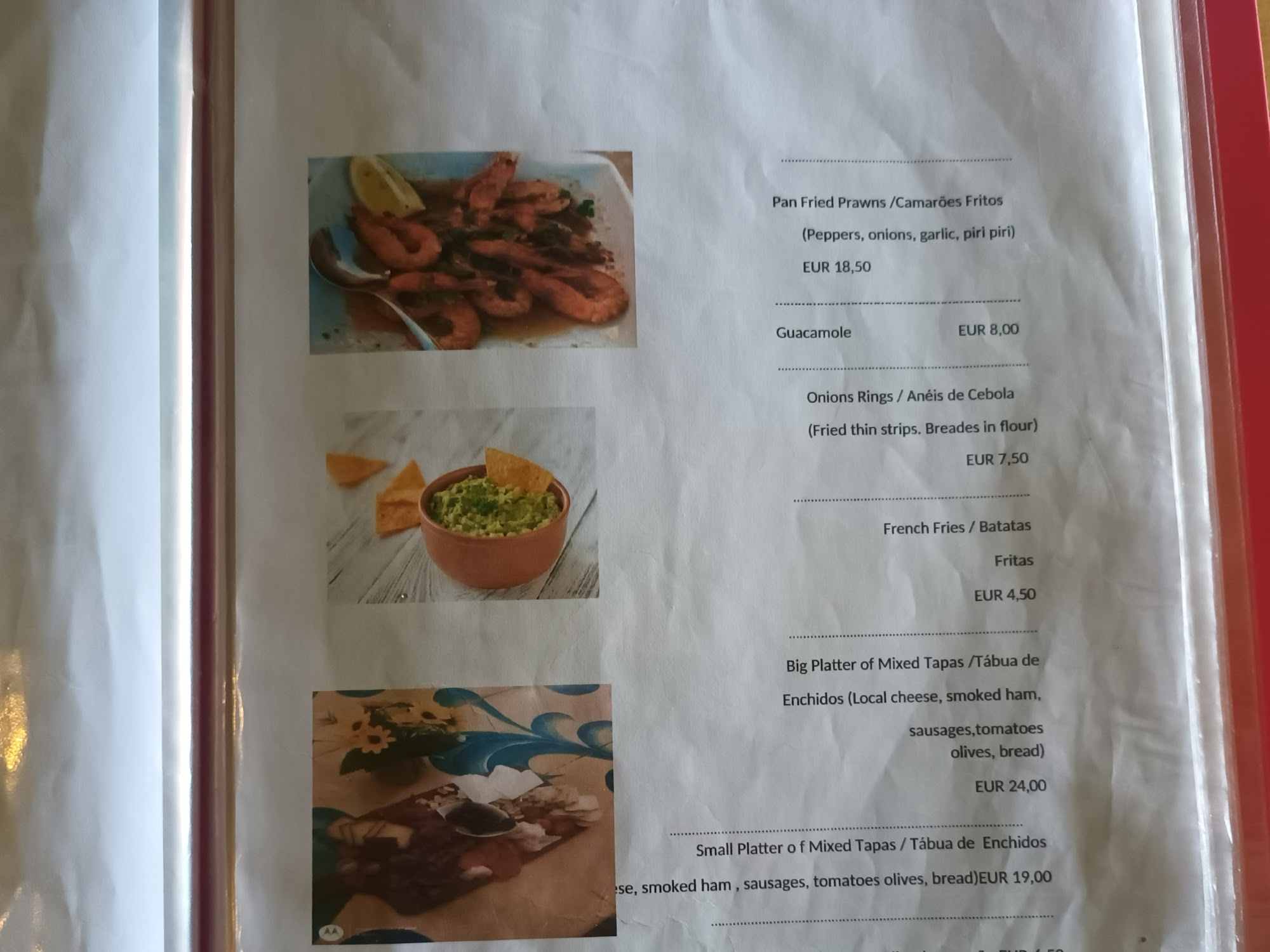Cafe Menu