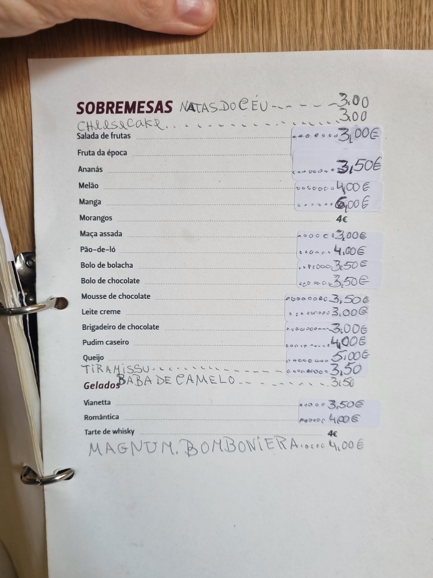 Cozinha do Minho Menu