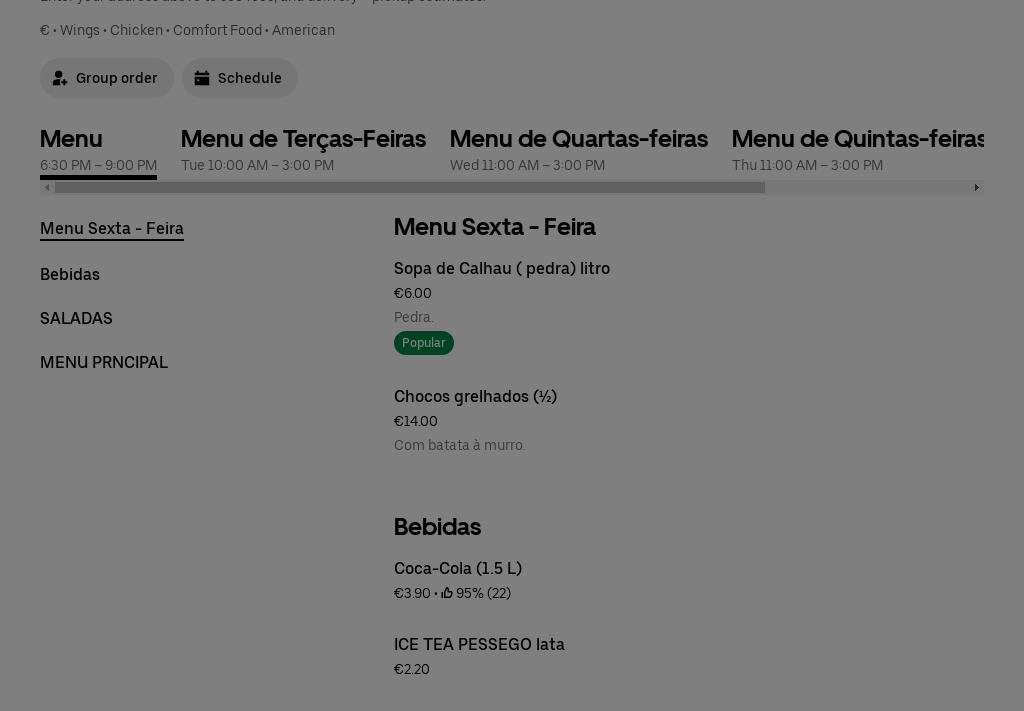 O Churrasco D`David Menu