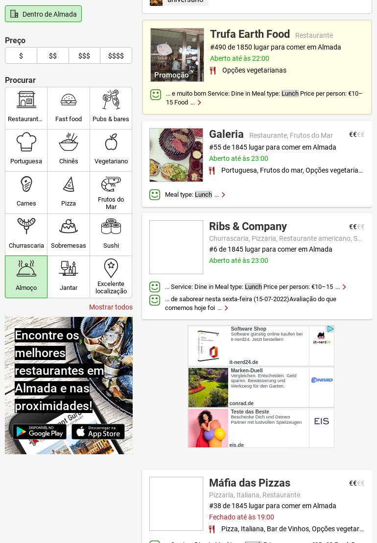 Restaurante Simão Menu