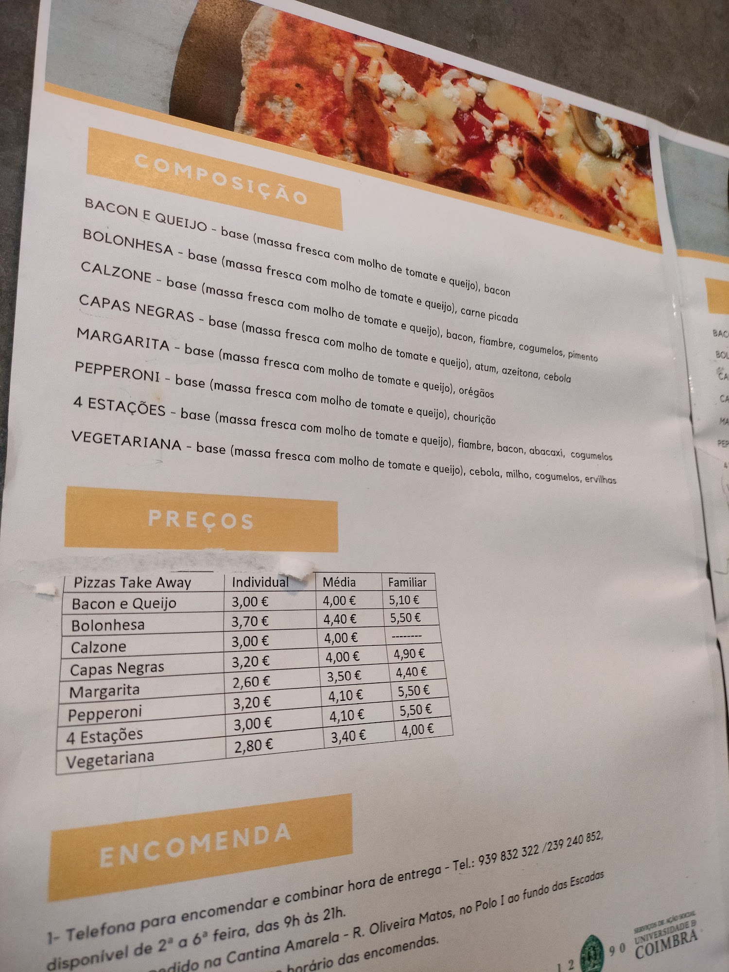 UC-Cantinas Amarelas Menu