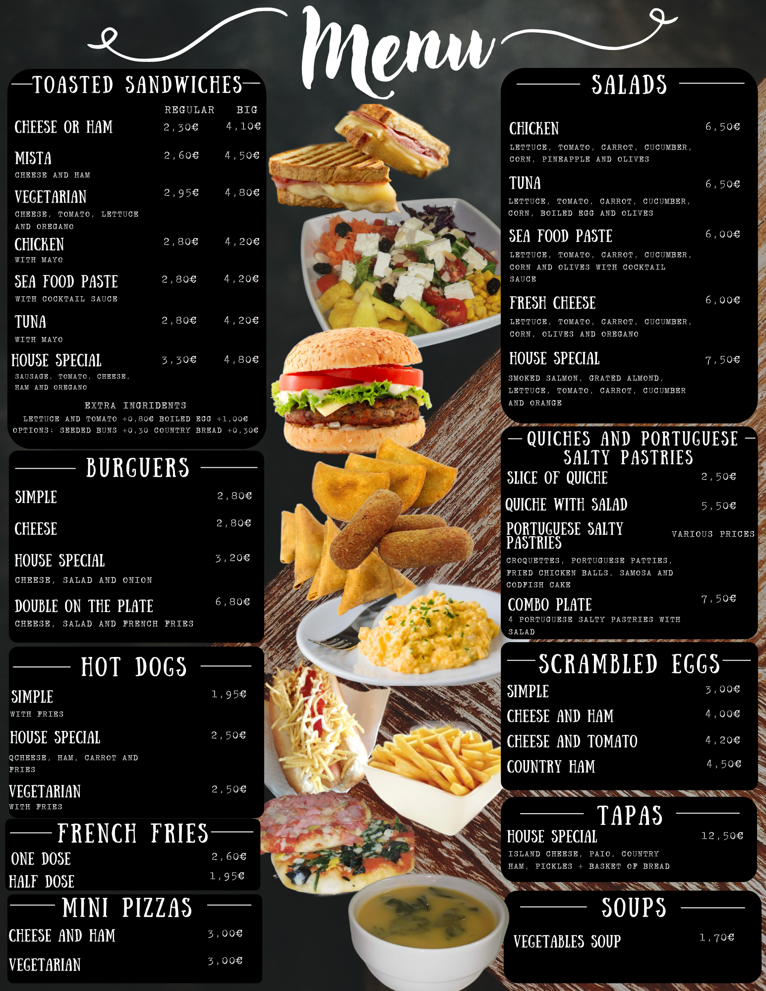 Corner Varzea (Cantinho da Varzea) Menu