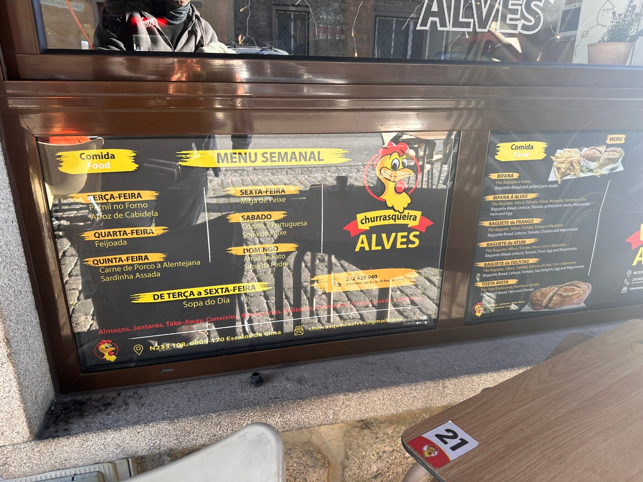 Churrasqueira Alves Menu