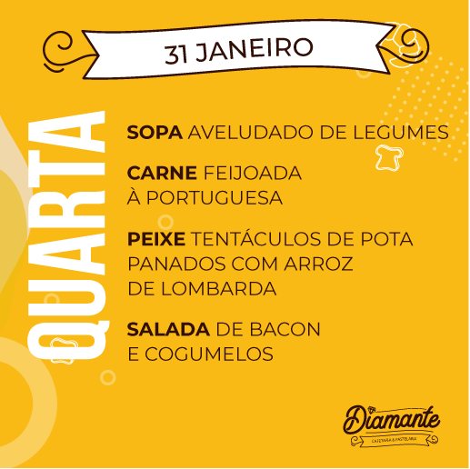 Diamante - Cafetaria & Pastelaria Menu