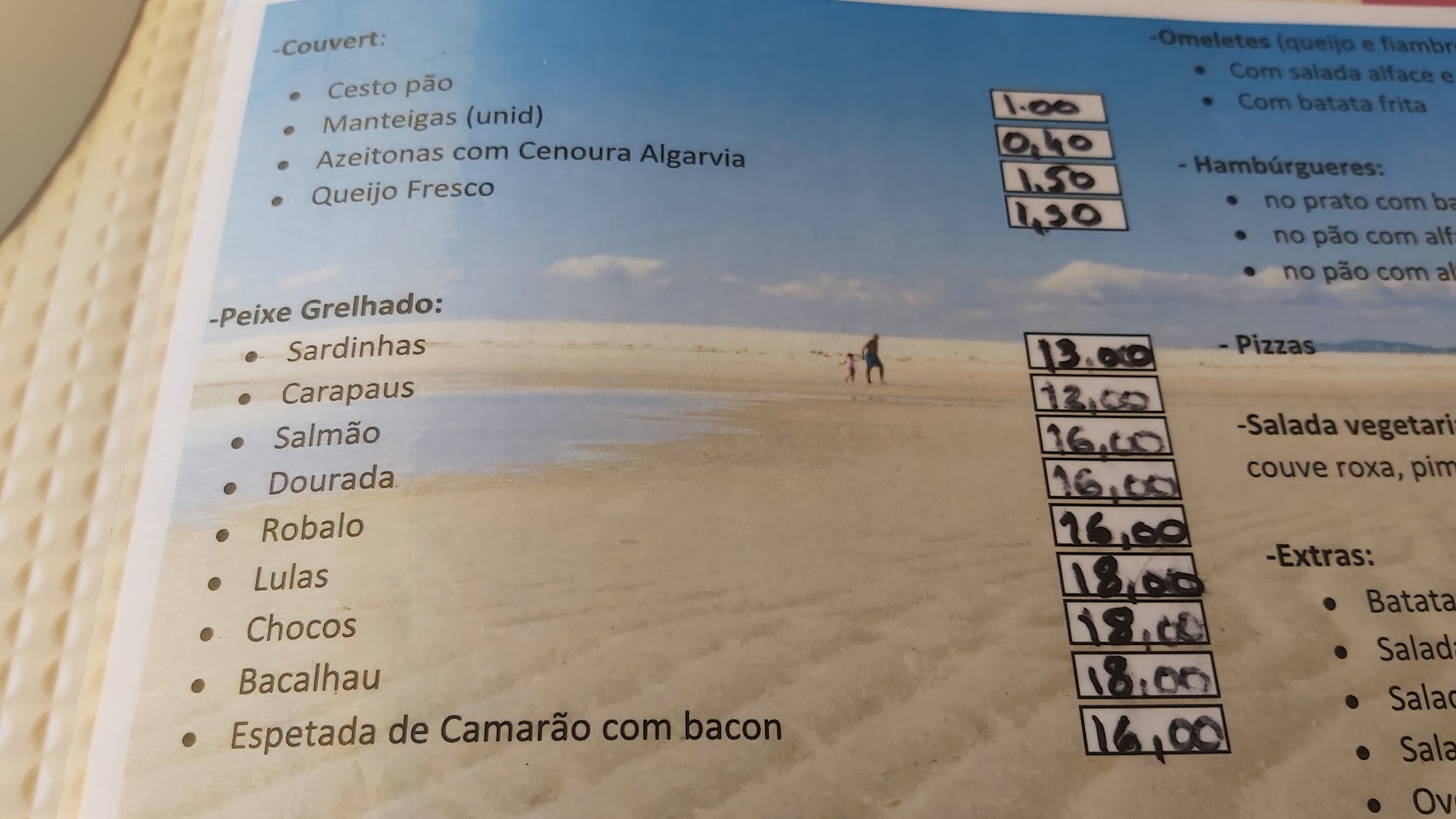 Casa dos pássaros Menu