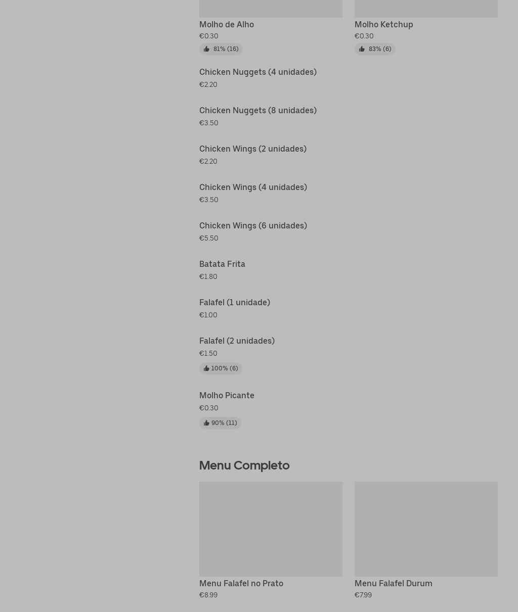 Pastry December 1 (Pastelaria 1° de Dezembro) Menu