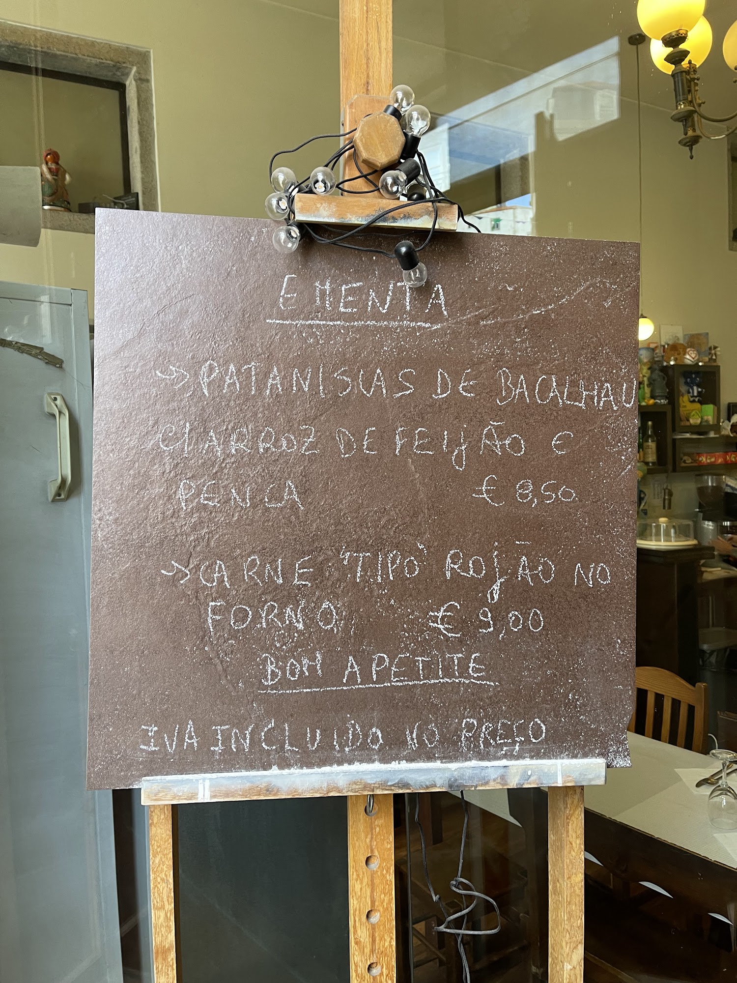 O Caraças Menu