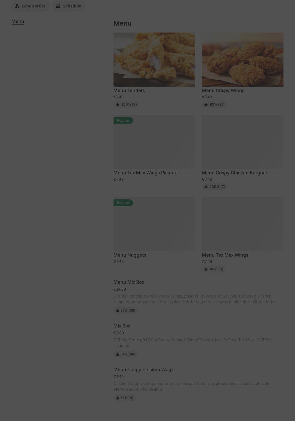 Churrasqueira Santos Menu